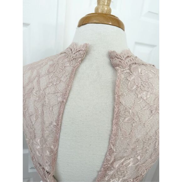 Adrianna Papell Womens Pink Lace Sweatheart Neck A Line Midi Dress Size 6 NWT - Picture 5 of 6